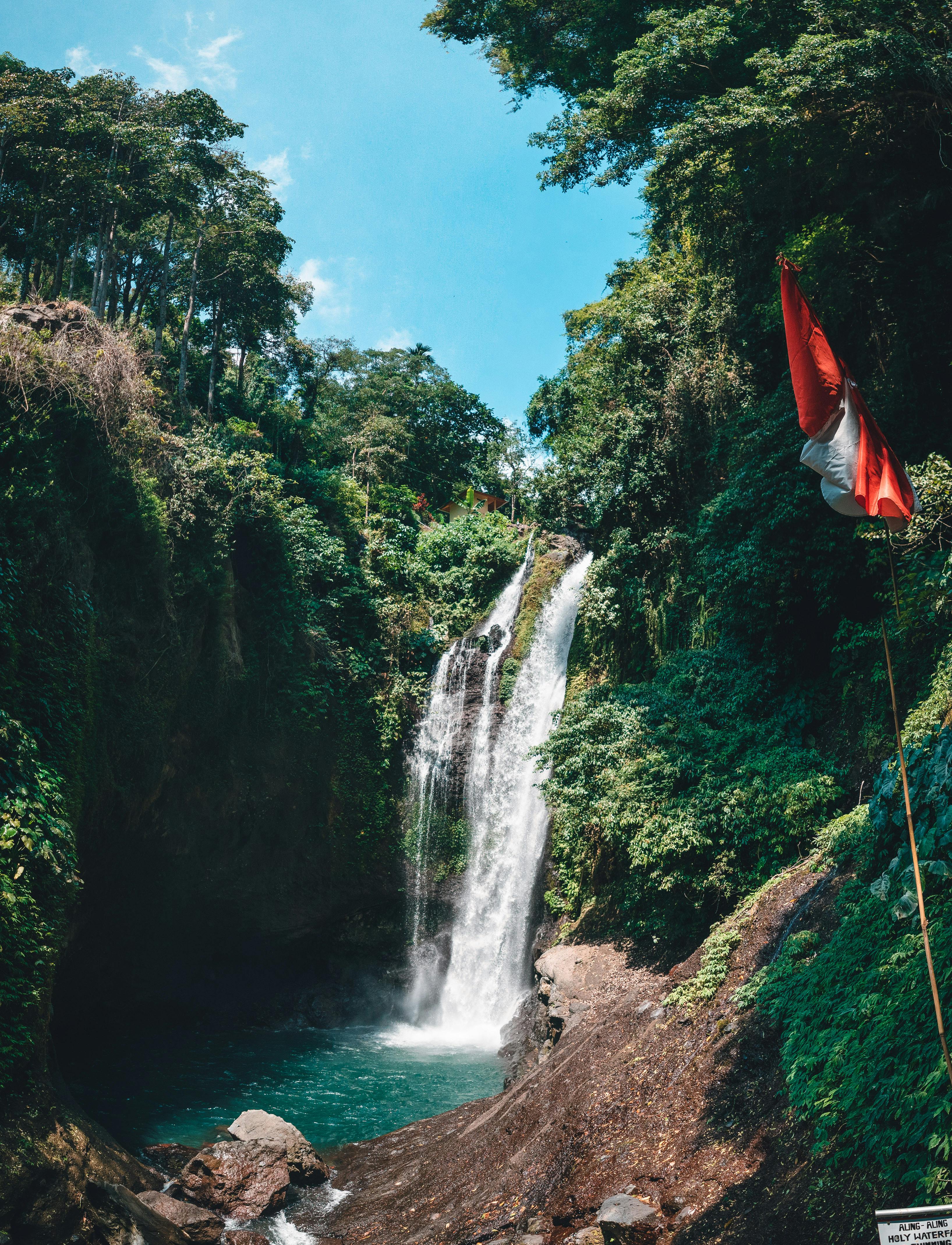 Bali waterfall stream